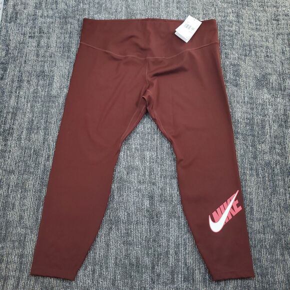 NWT Nike One Dri-Fit 7/8 Logo Legging, Bronze Eclipse, Redstone, Plus Size 2X - Picture 1 of 15
